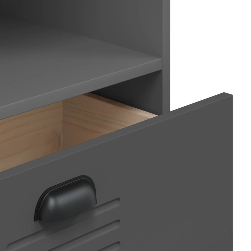 Bookcase VIKEN Anthracite Grey 60x35x123 cm Engineered Wood Price