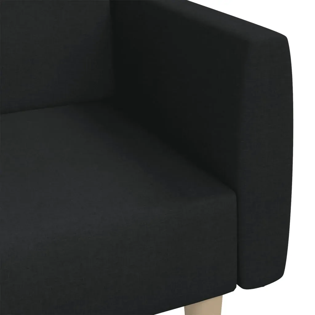 2-Seater Sofa Bed Black Fabric Price