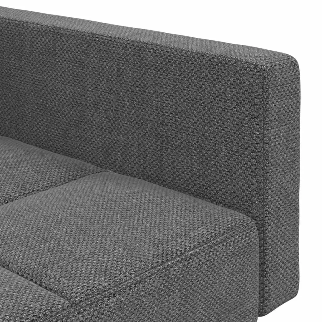 2-Seater Sofa Bed with Two Pillows Light Grey Fabric Price
