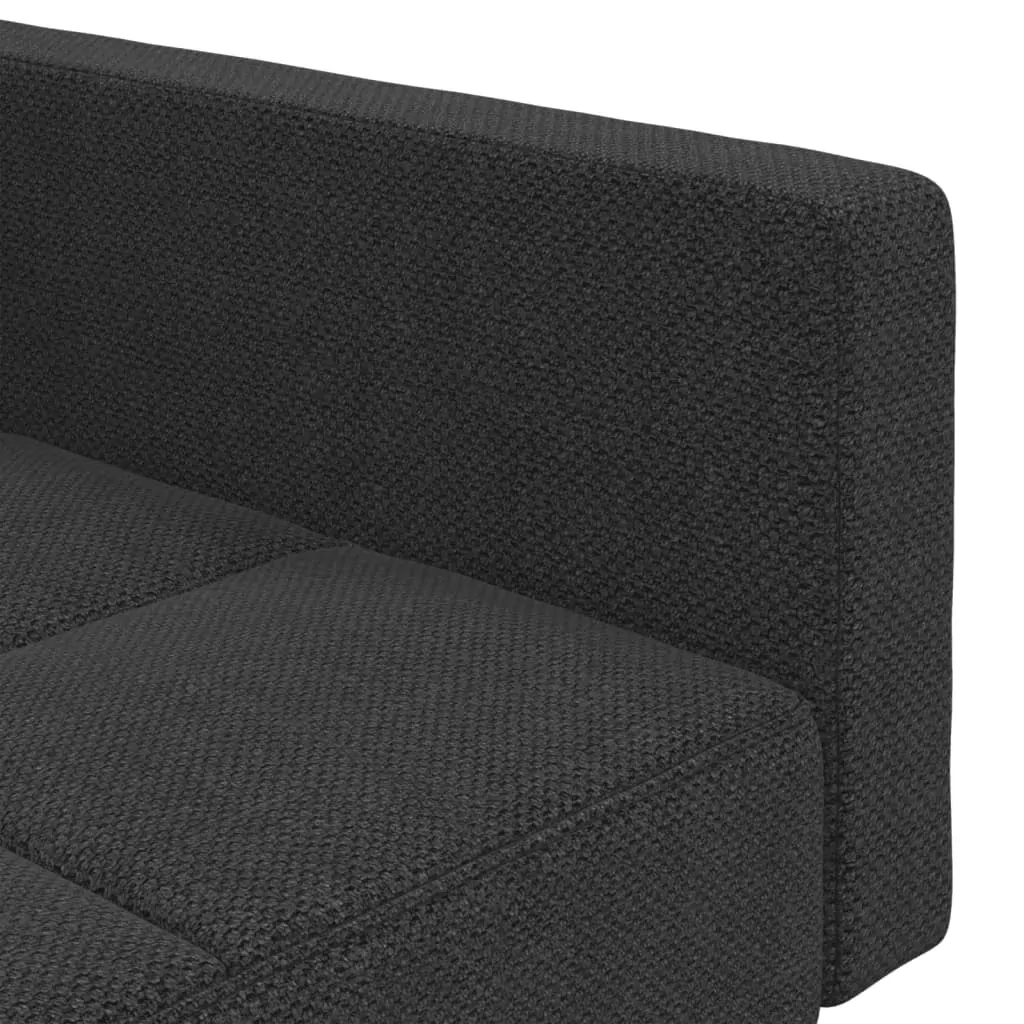 2-Seater Sofa Bed with Two Pillows Dark Grey Fabric Price