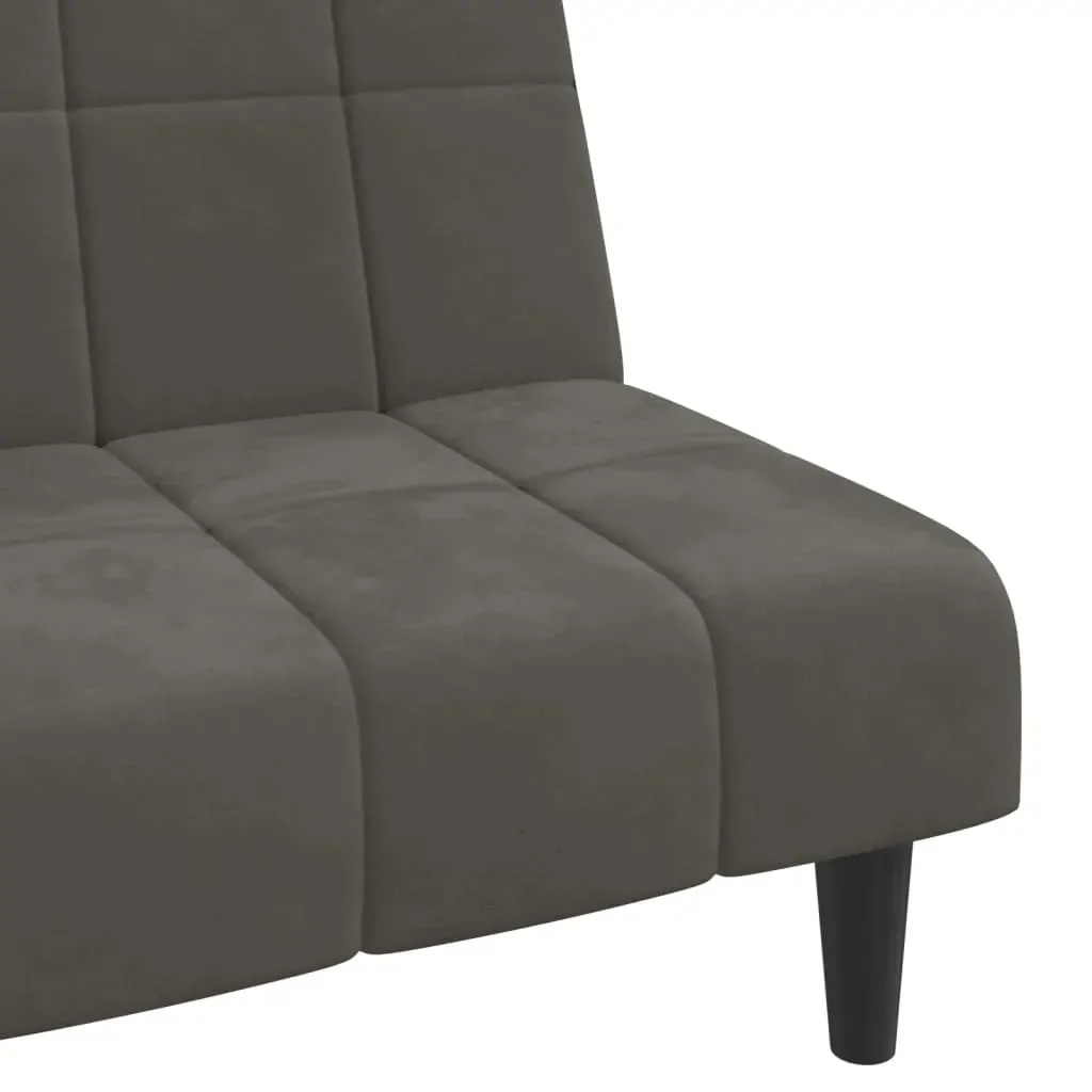 2-Seater Sofa Bed Dark Grey Velvet Price