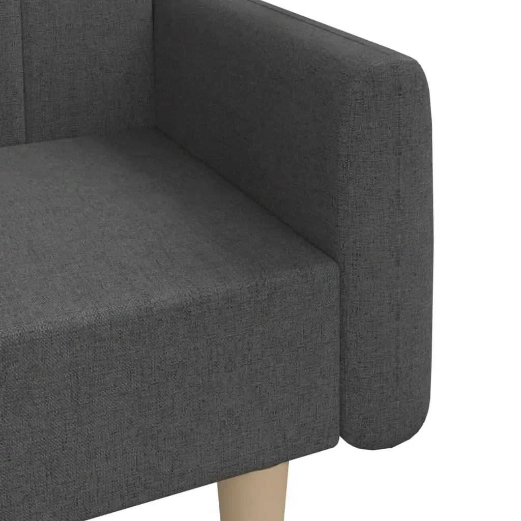 2-Seater Sofa Bed Dark Grey Fabric Price