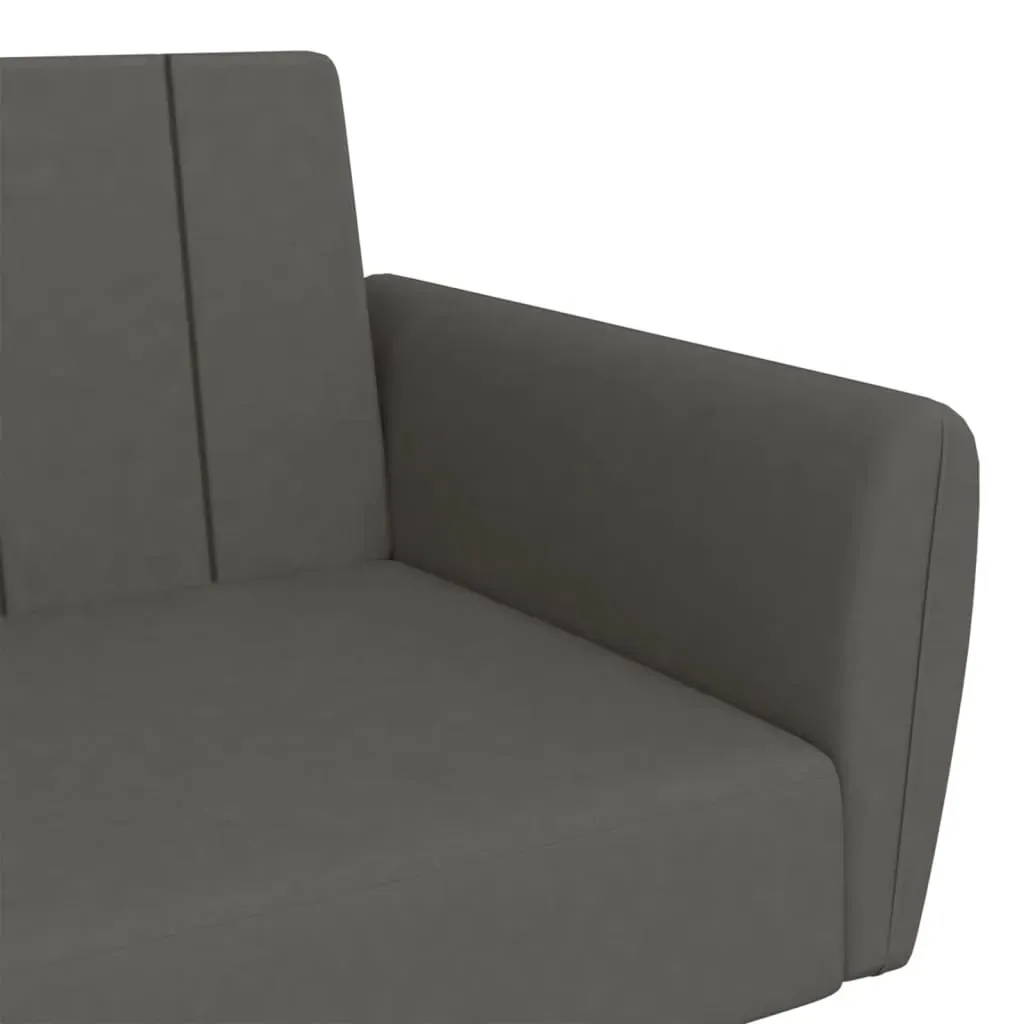 2-Seater Sofa Bed Dark Grey Velvet Price
