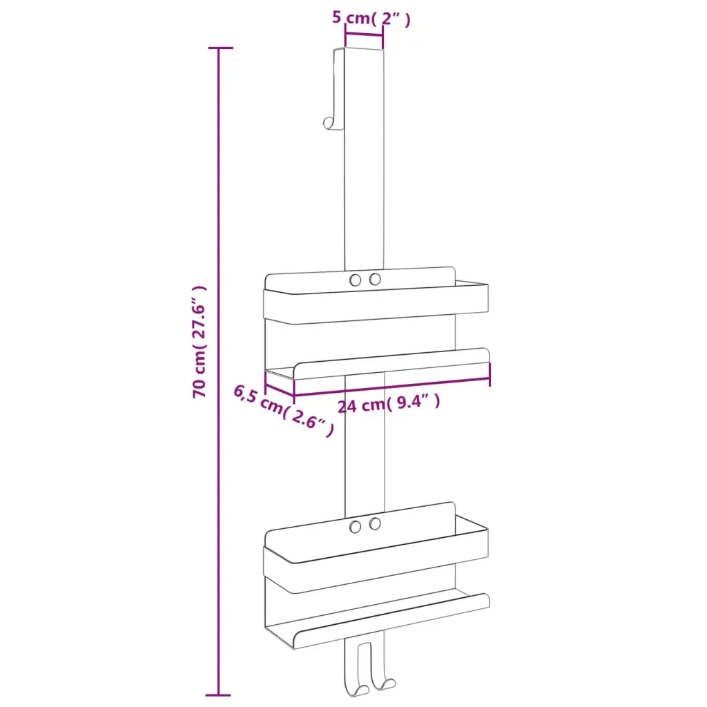 Hanging Shower Caddy Matt Black Brushed 304 Stainless Steel Price