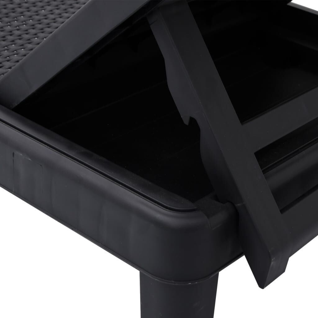 4-Way Height Adjustable Sun Lounger 155.5x57x28 cm Polypropylene Price