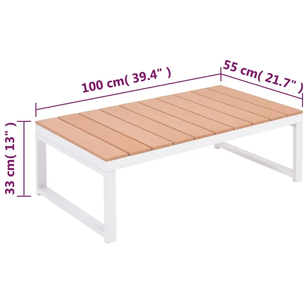 4 Piece Garden Lounge Set with Cushions Aluminium and WPC Price