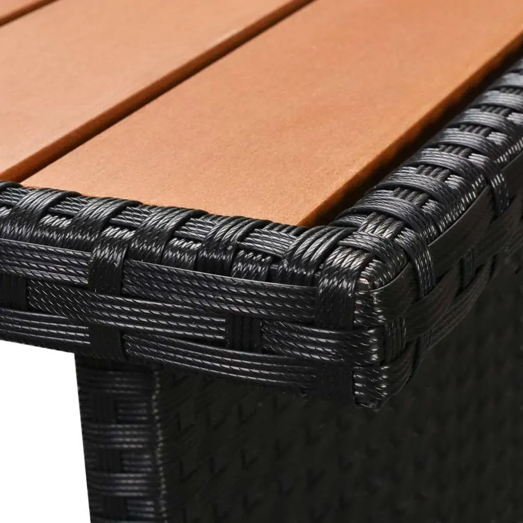 7 Piece Garden Lounge Set with Cushions Poly Rattan Black Price