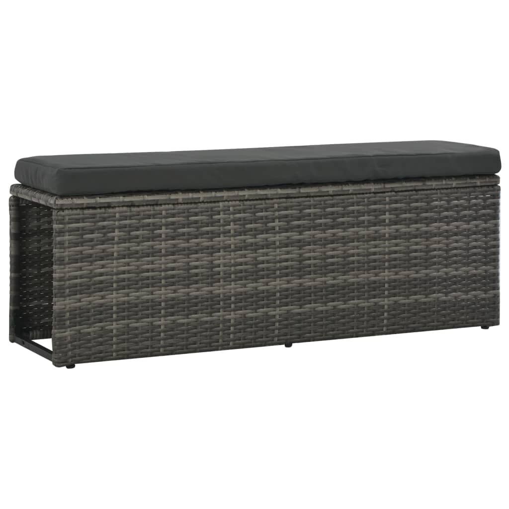 3 Piece Outdoor Dining Set with Cushions Poly Rattan Grey Price
