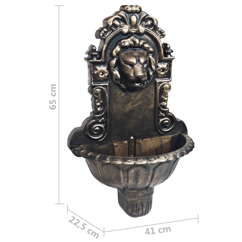 Wall Fountain Lion Head Design Bronze Price