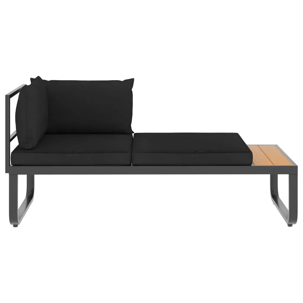 4 Piece Garden Corner Sofa Set with Cushions Aluminium and WPC Price