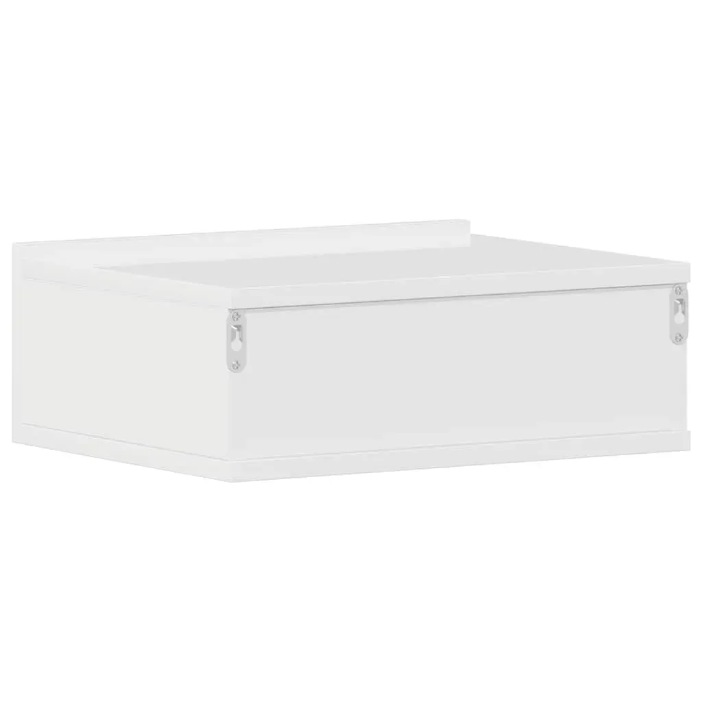 Floating Nightstands 2 pcs High Gloss White 40x30x15 cm Engineered Wood Price