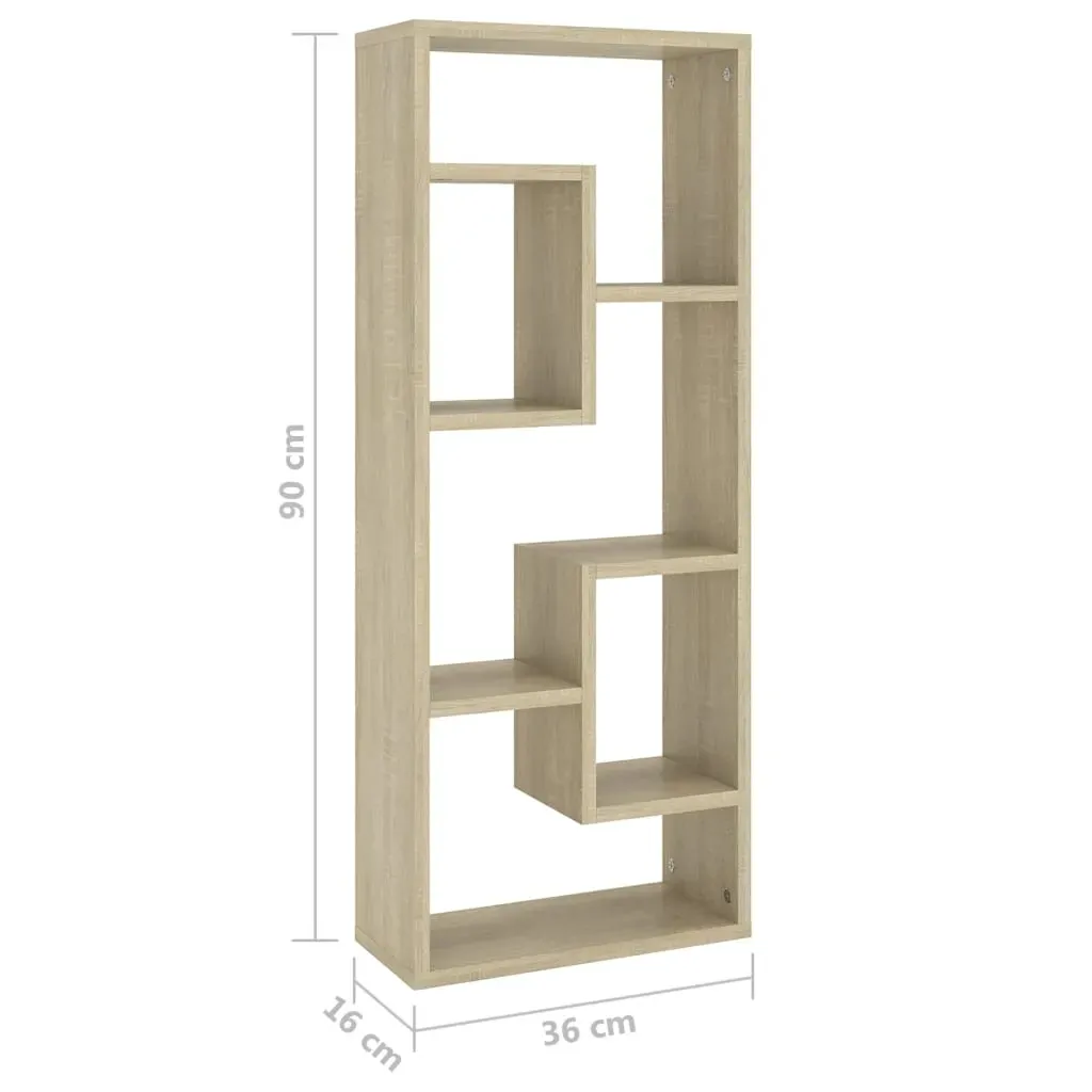 Wall Shelf Sonoma Oak 36x16x90 cm Engineered Wood Price