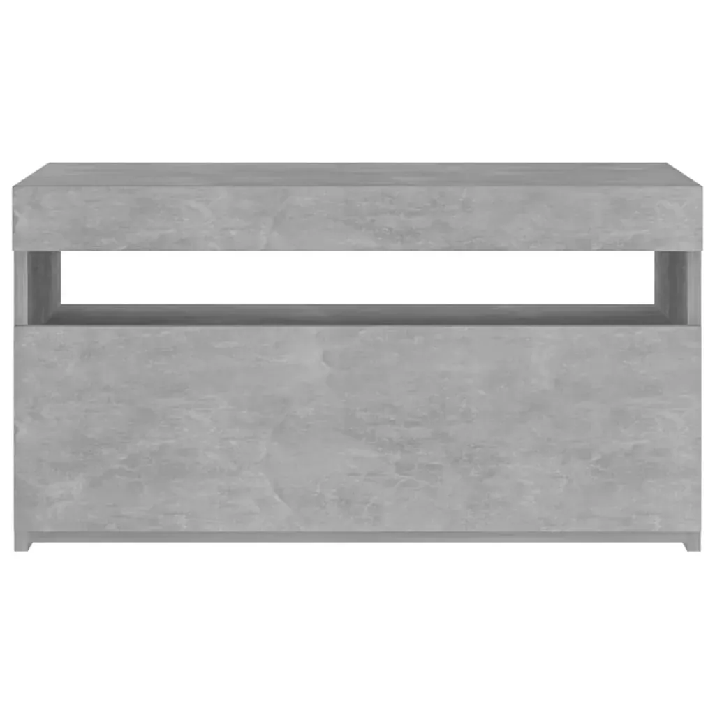 TV Cabinet with LED Lights Concrete Grey 75x35x40 cm Price