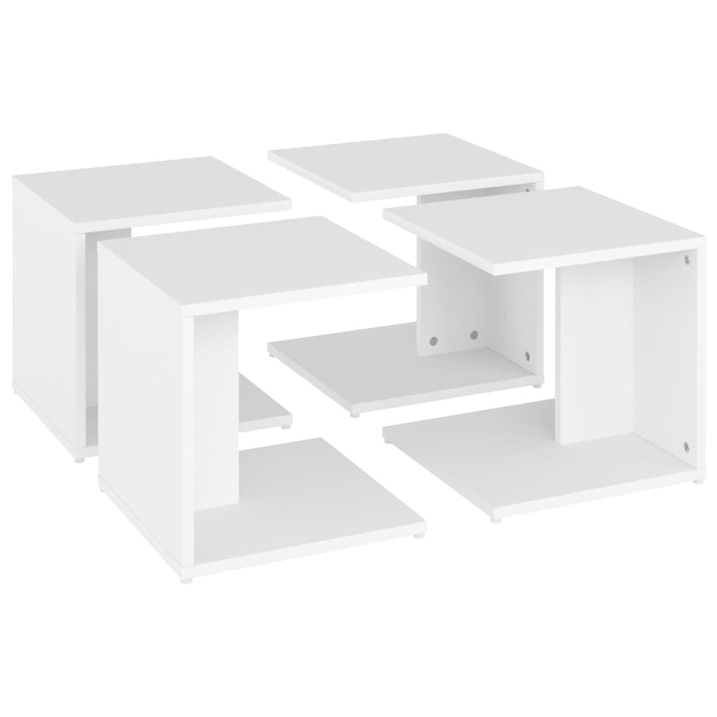 Coffee Tables 4 pcs White 33x33x33 cm Engineered Wood Price