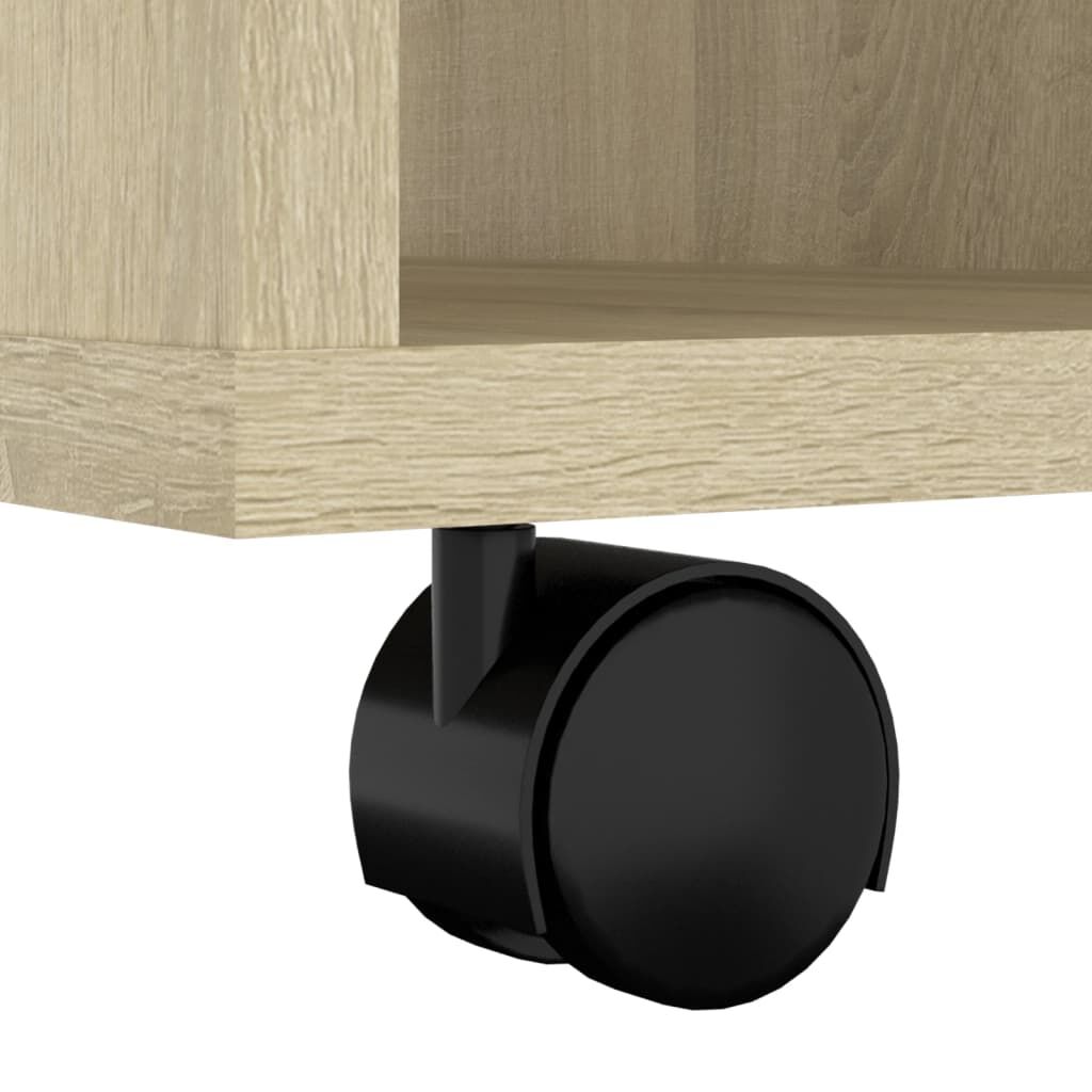 Rolling Cabinet Sonoma Oak 60x35x75 cm Engineered Wood Price