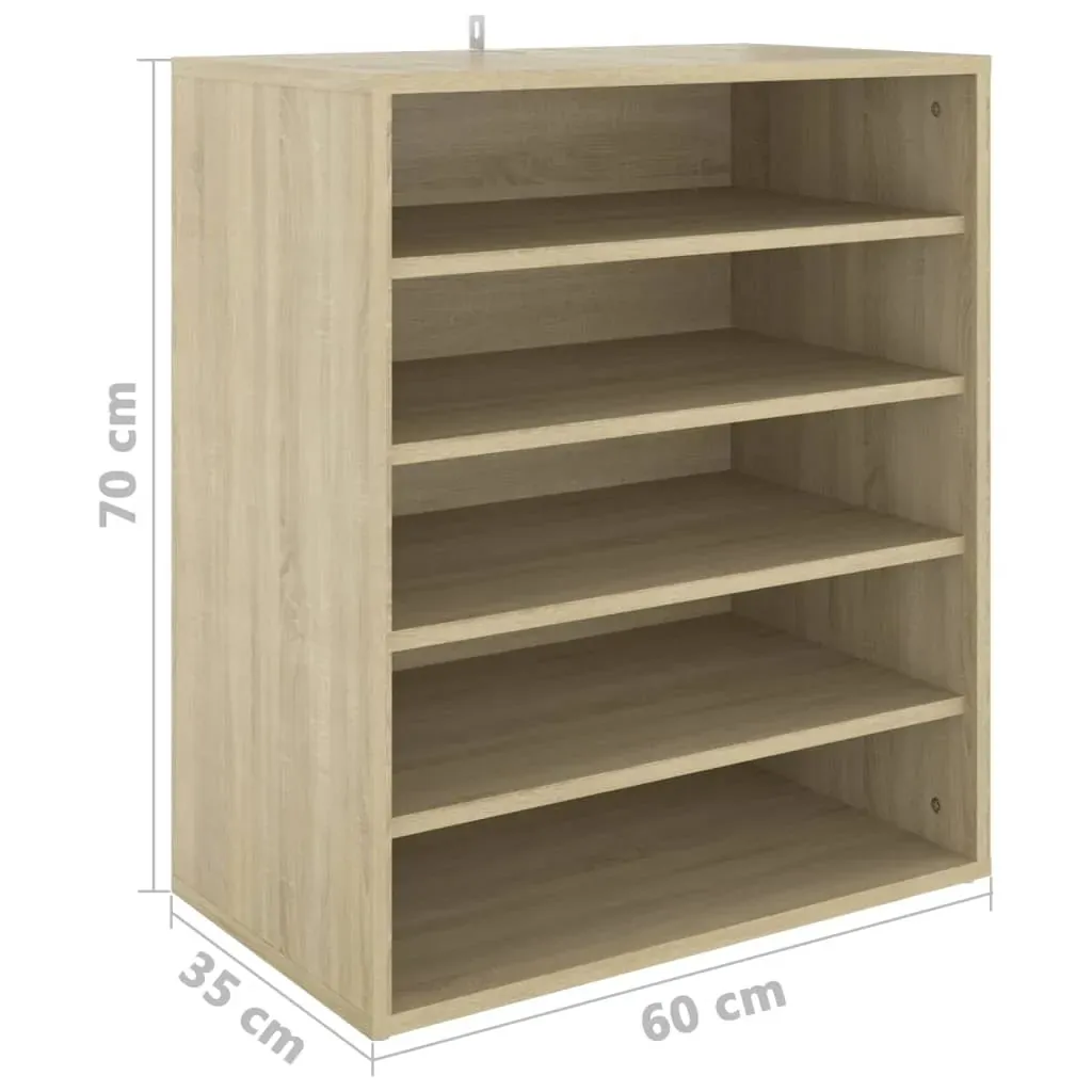 Shoe Cabinet Sonoma Oak 60x35x70 cm Engineered Wood Price