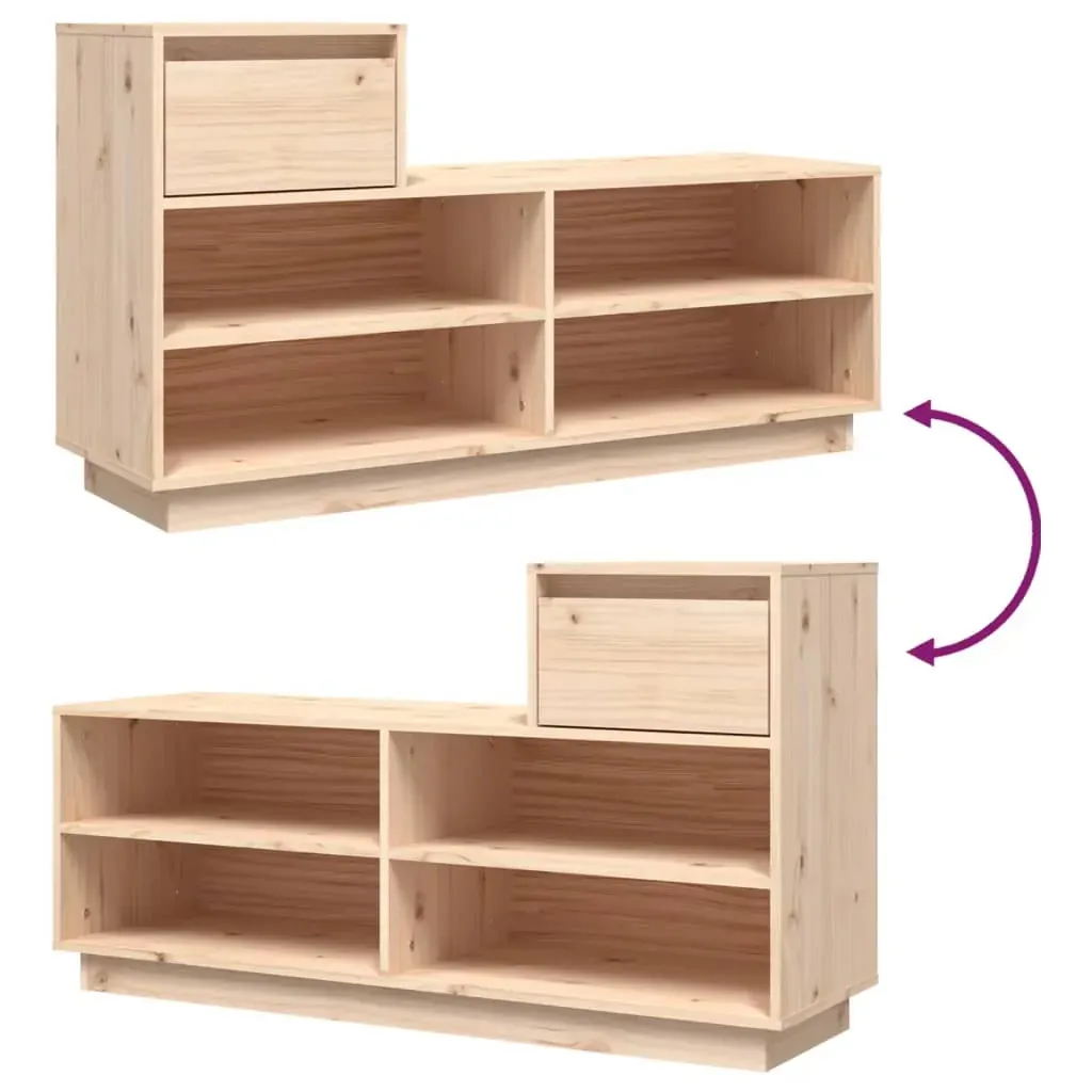 Shoe Cabinet 110x34x61 cm Solid Wood Pine Price