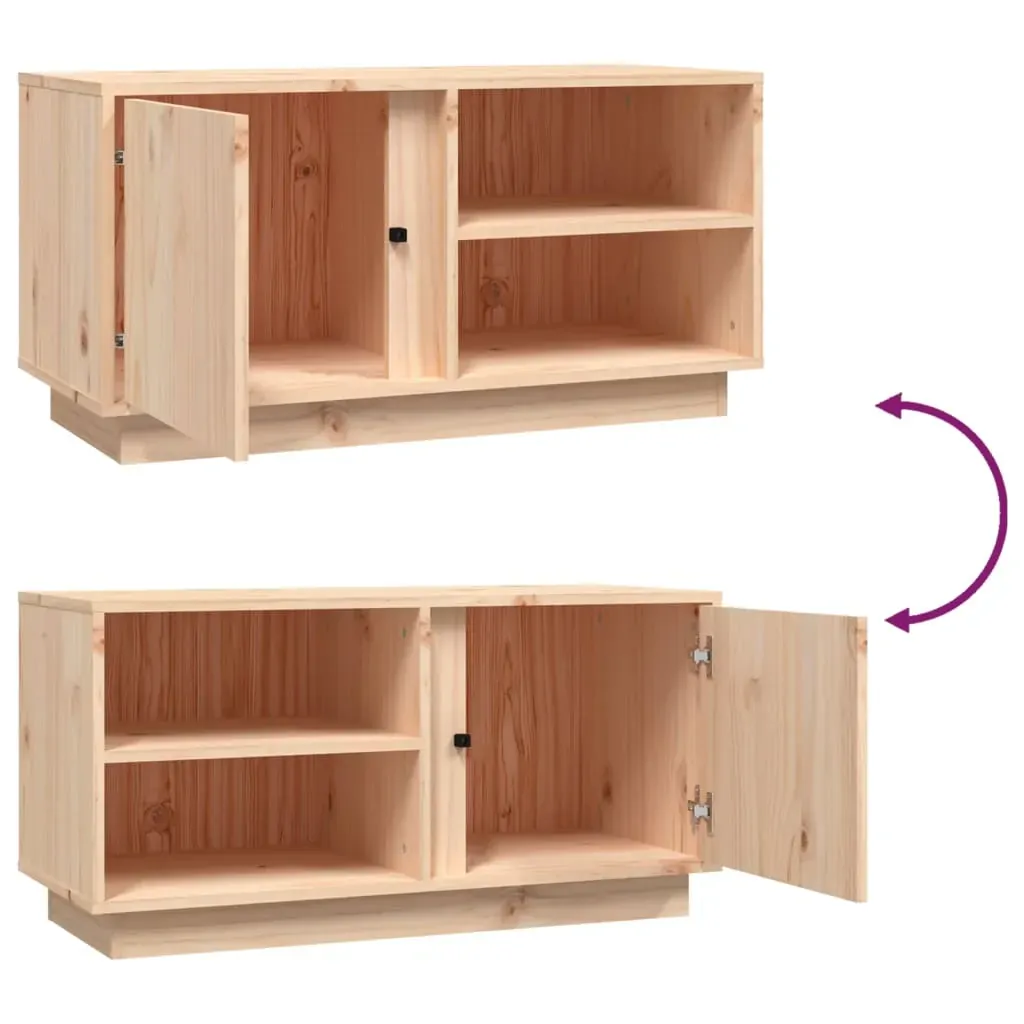 TV Cabinet 80x35x40.5 cm Solid Wood Pine Price