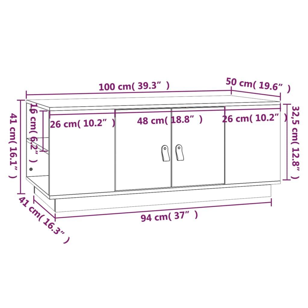 Coffee Table 100x50x41 cm Solid Wood Pine Price