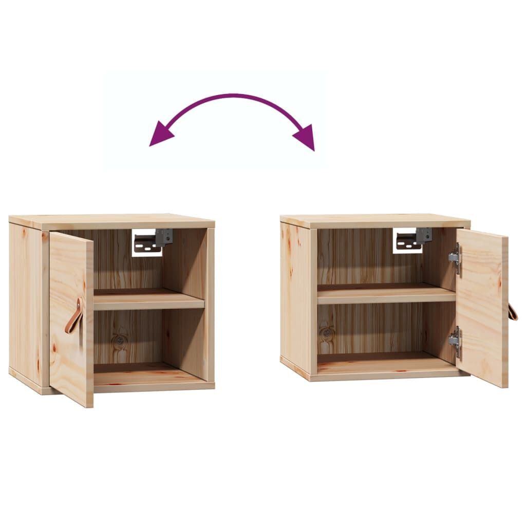 Wall Cabinets 2 pcs 31.5x30x30 cm Solid Wood Pine Price