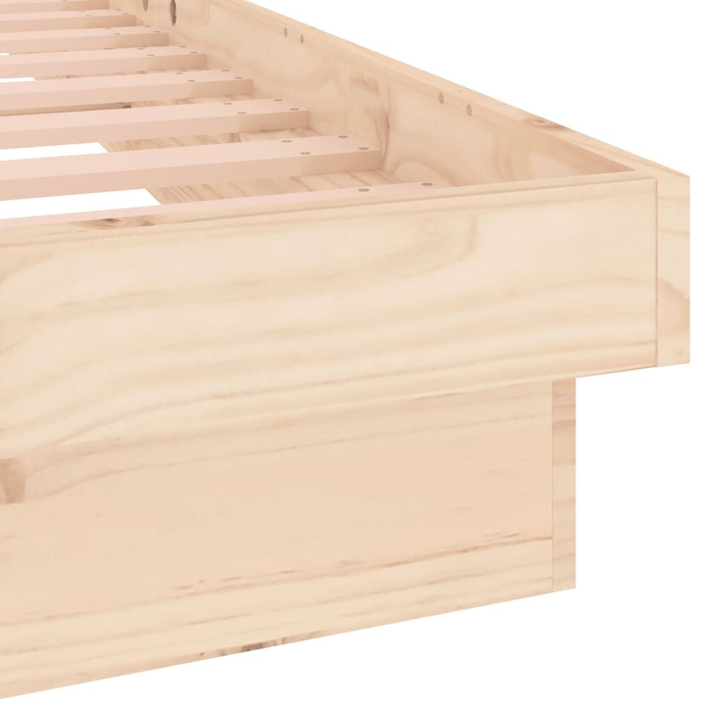 LED Bed Frame without Mattress 183x203 cm King Solid Wood Price