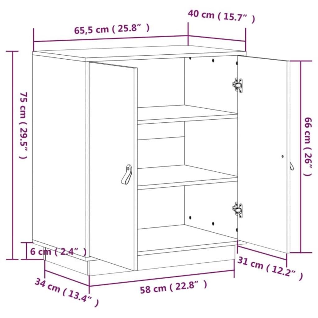 Sideboard 65.5x40x75 cm Solid Wood Pine Price
