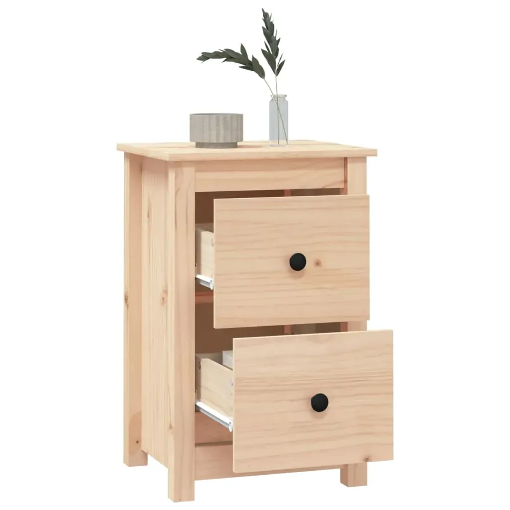 Bedside Cabinets 2 pcs 40x35x61.5 cm Solid Wood Pine Price