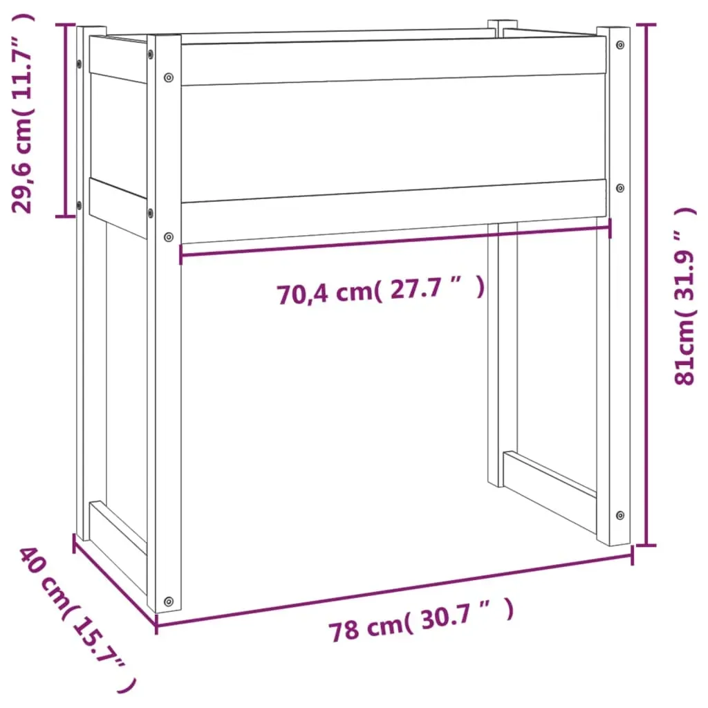 Planter 78x40x81 cm Solid Wood Pine Price