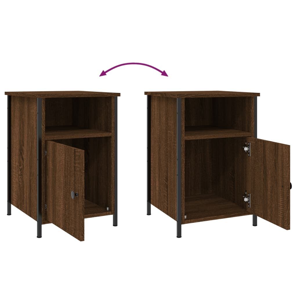 Bedside Cabinets 2 pcs Brown Oak 40x42x60 cm Engineered Wood Price