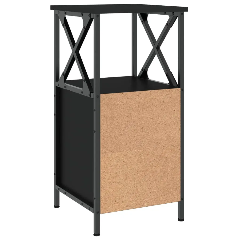 Bedside Cabinets 2 pcs Black 34x35.5x70 cm Engineered Wood Price