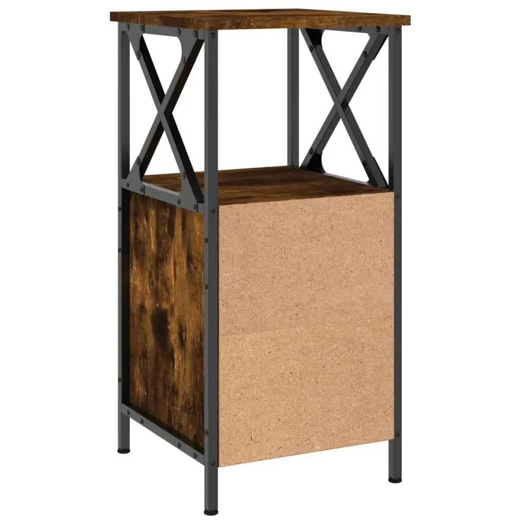 Bedside Cabinets 2 pcs Smoked Oak 34x35.5x70 cm Engineered Wood Price