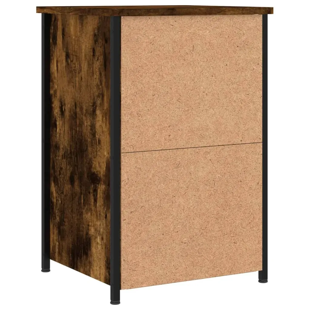 Bedside Cabinets 2 pcs Smoked Oak 40x36x60 cm Engineered Wood Price