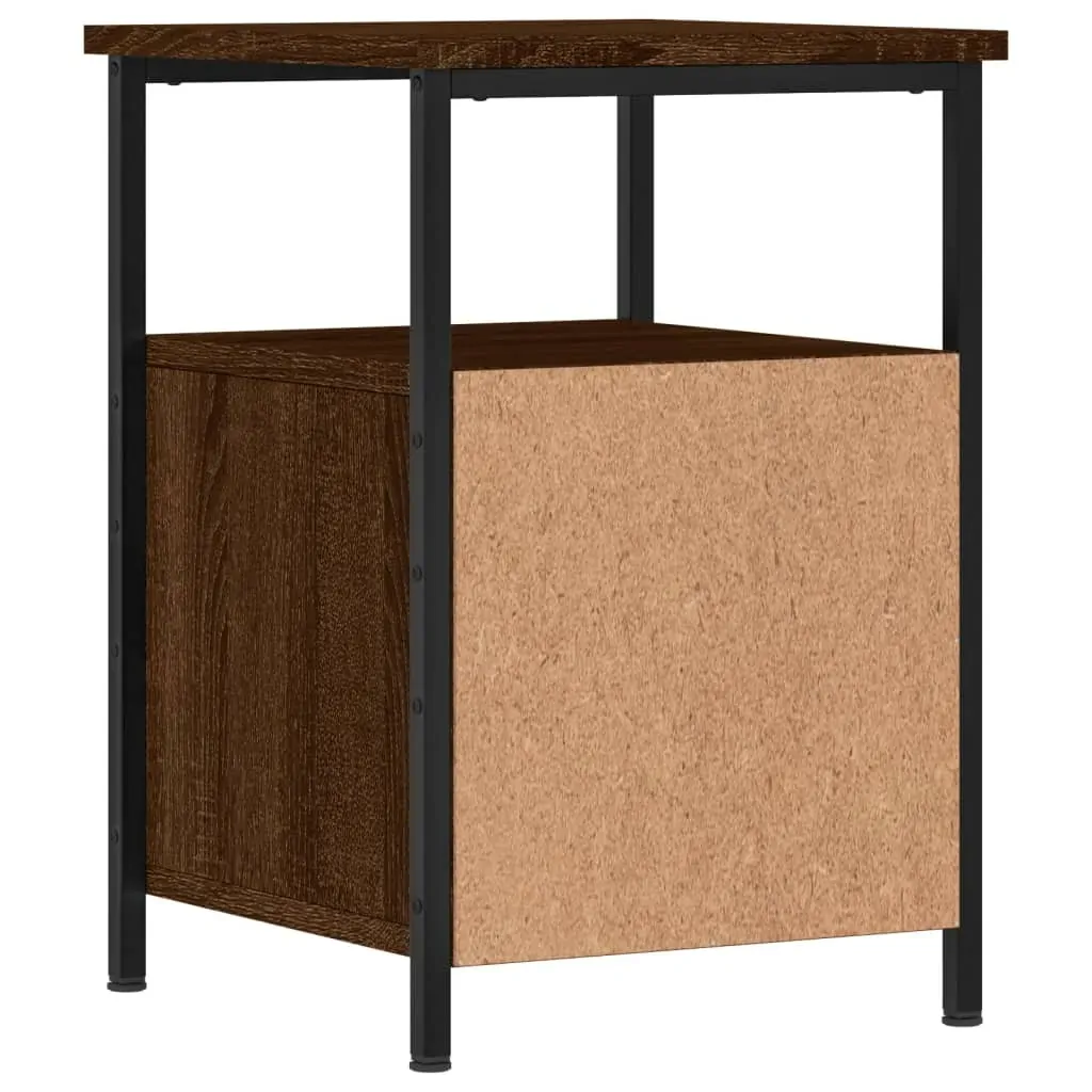 Bedside Cabinets 2 pcs Brown Oak 34x35.5x50 cm Engineered Wood Price
