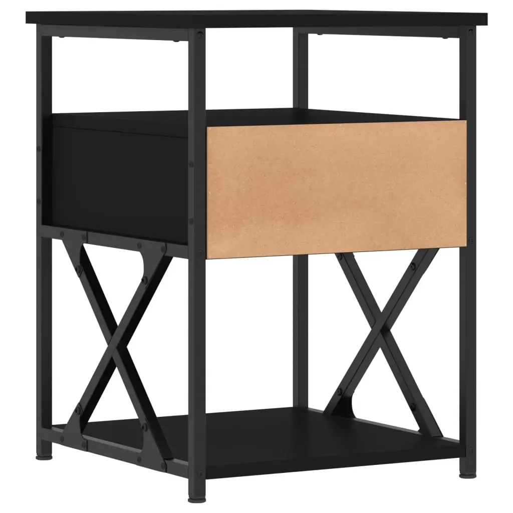 Bedside Cabinets 2 pcs Black 40x42x55 cm Engineered Wood Price