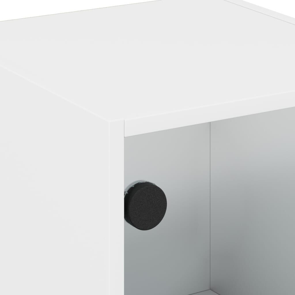 Bedside Cabinet with Glass Door White 35x37x42 cm Price