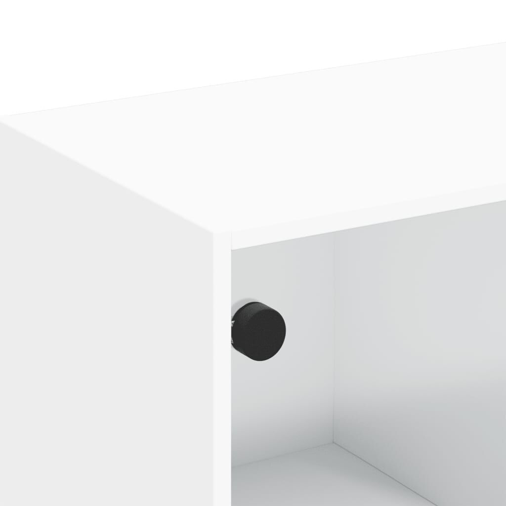 TV Cabinet with Glass Doors White 102x37x42 cm Price