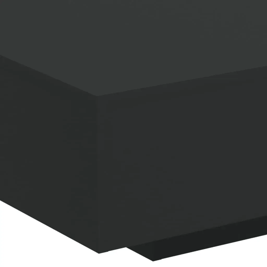 Coffee Table with LED Lights Black 85x55x31 cm Price