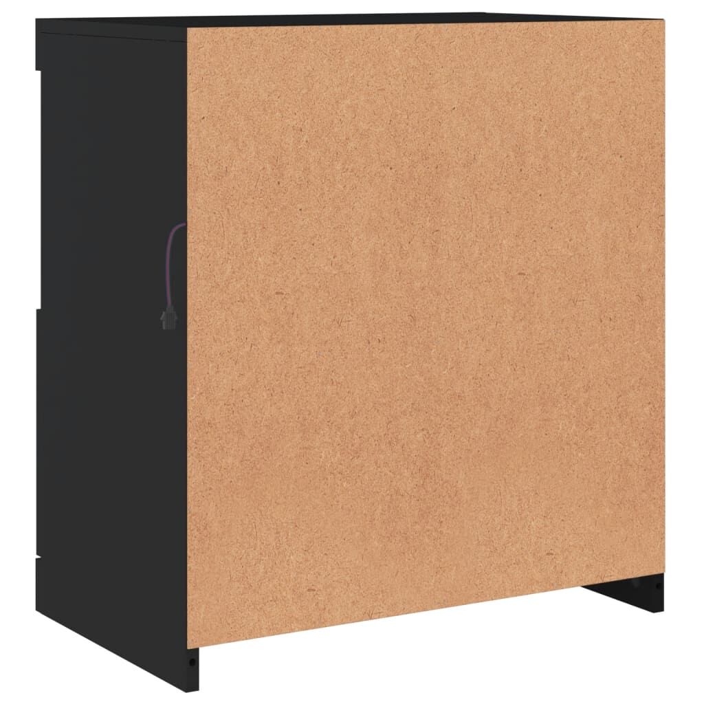 Sideboard with LED Lights Black 60x37x67 cm Price