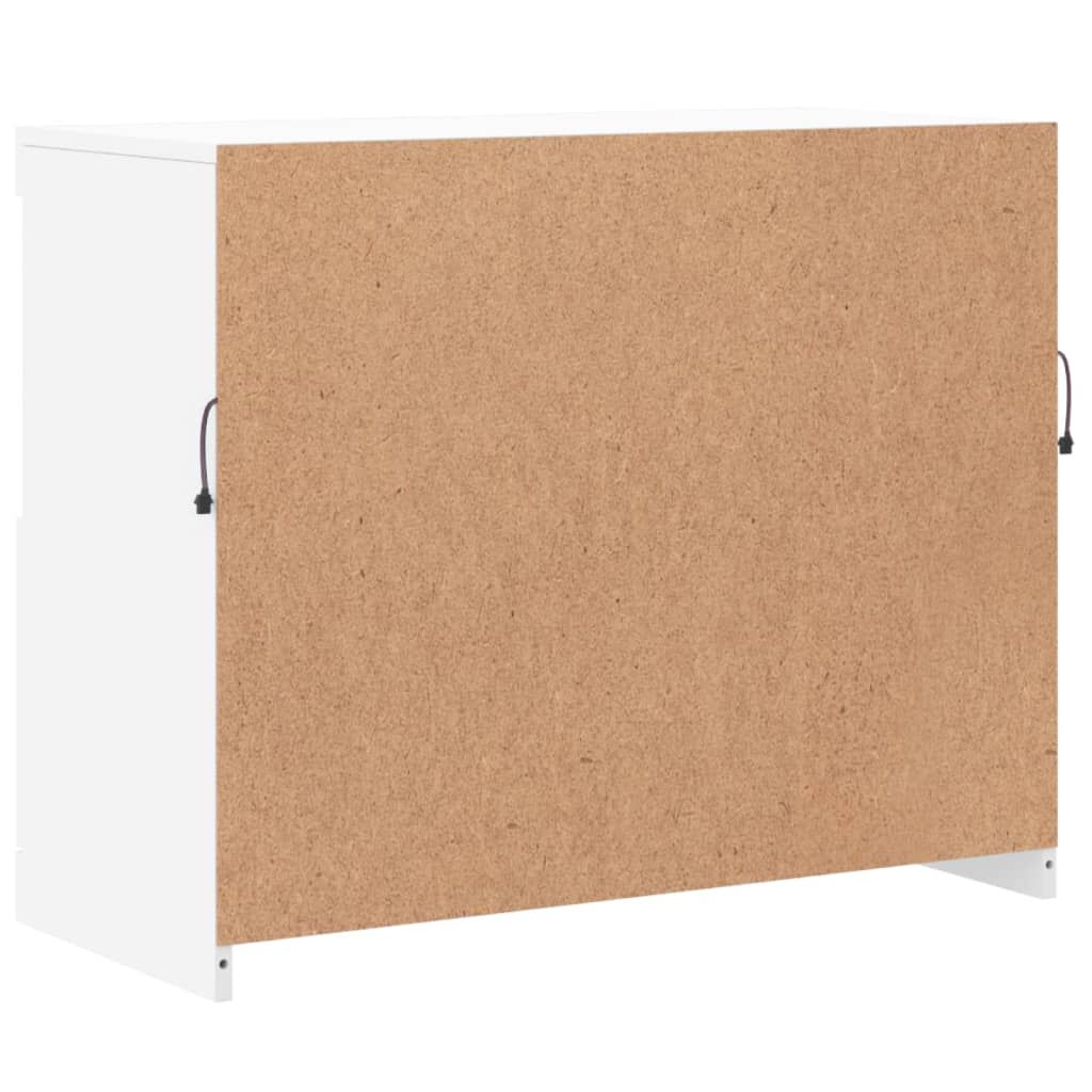 Sideboard with LED Lights White 81x37x67 cm Price