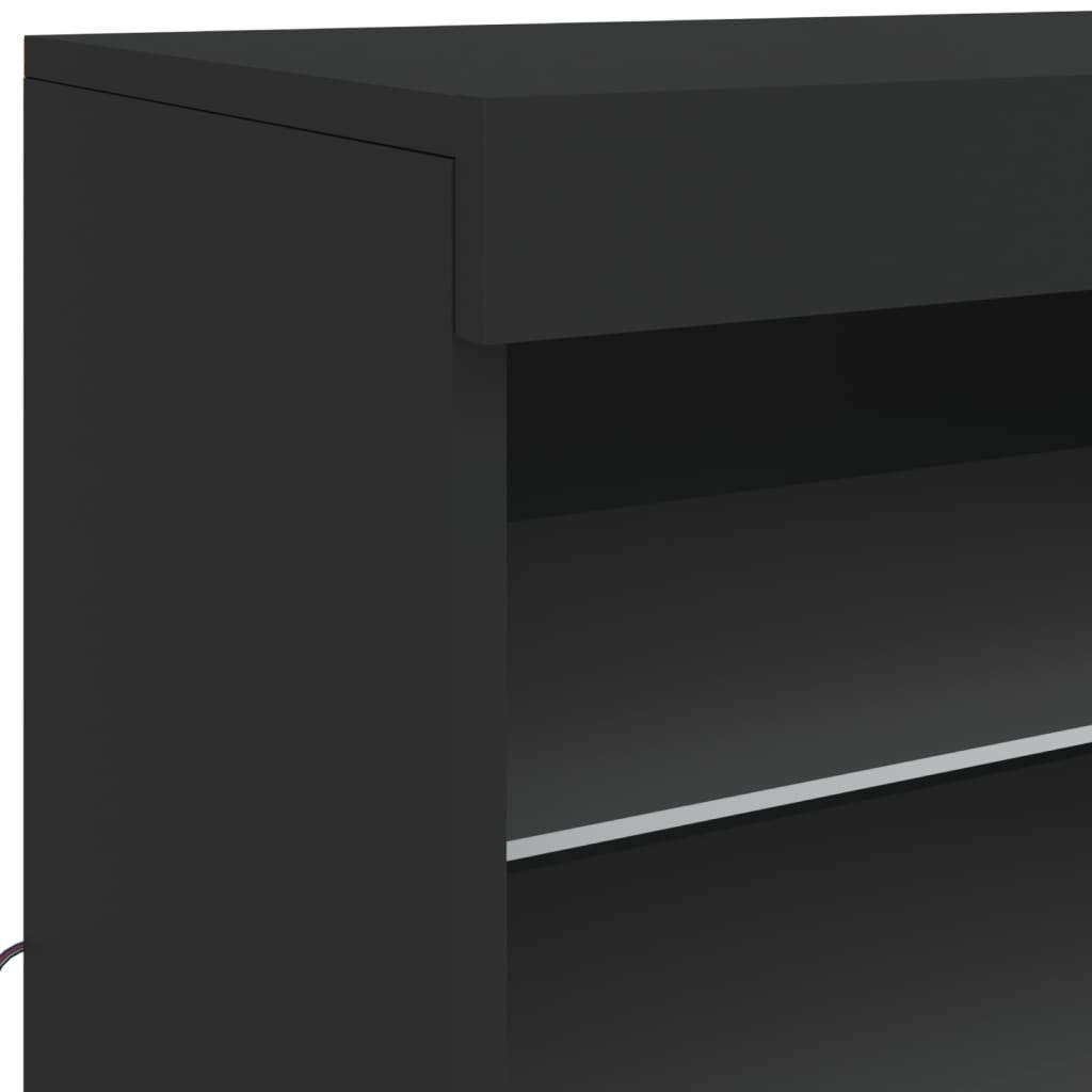 Sideboard with LED Lights Black 60.5x37x67 cm Price