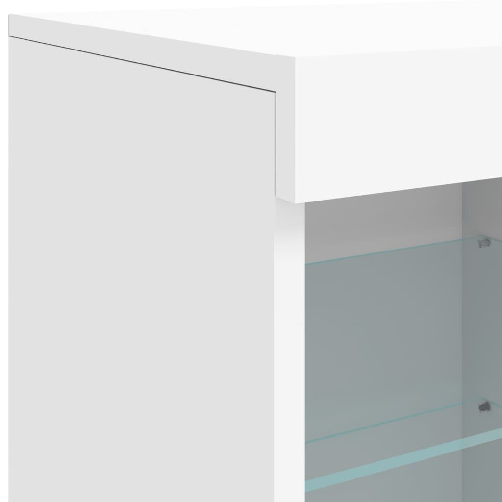 Sideboard with LED Lights White 81x37x67 cm Price