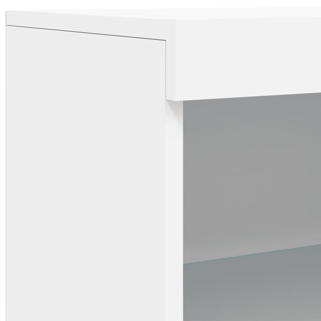 Sideboard with LED Lights White 60.5x37x100 cm Price