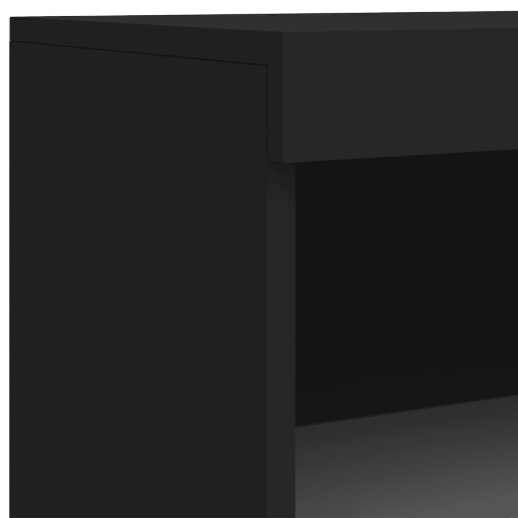Sideboard with LED Lights Black 60.5x37x100 cm Price