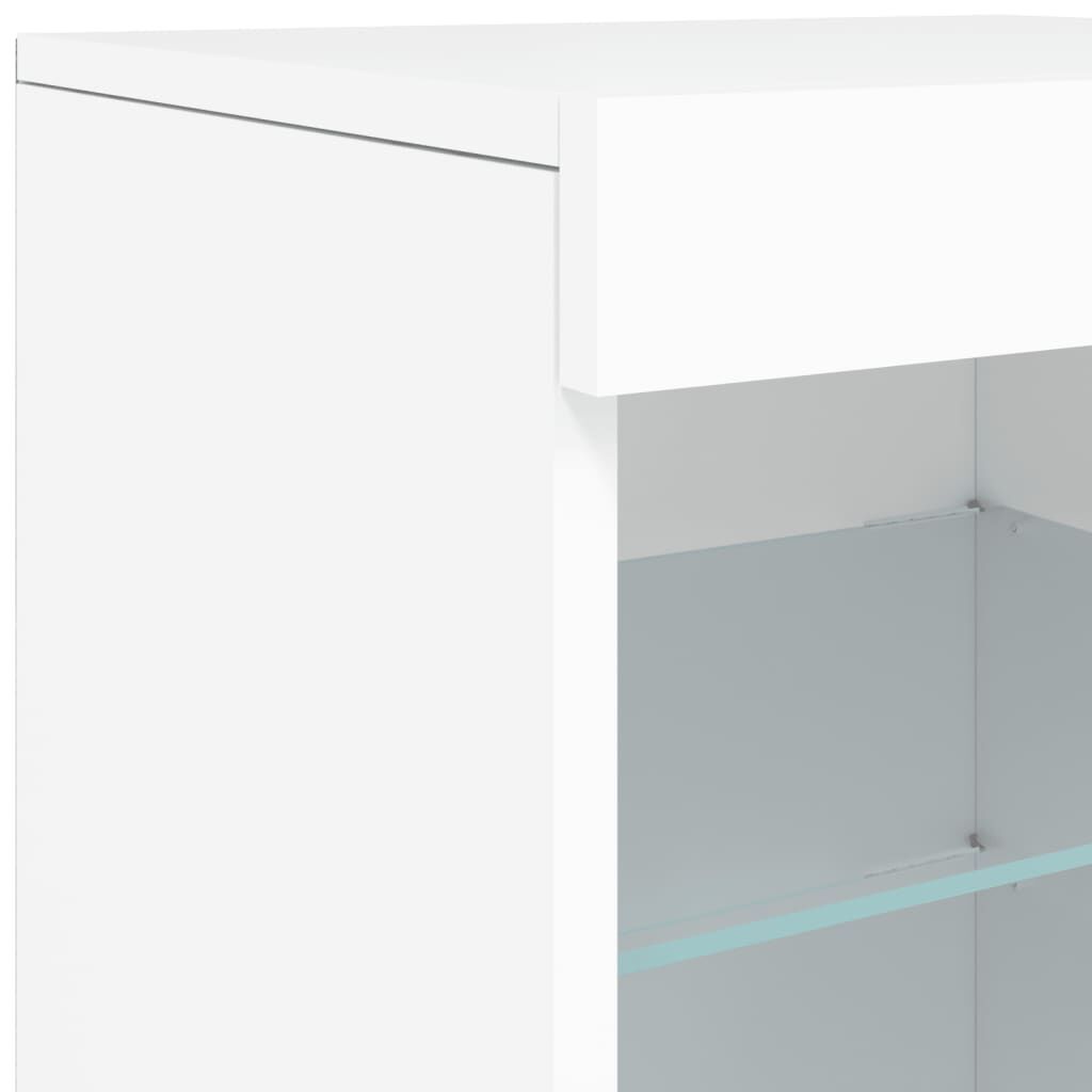 Sideboard with LED Lights White 41x37x67 cm Price