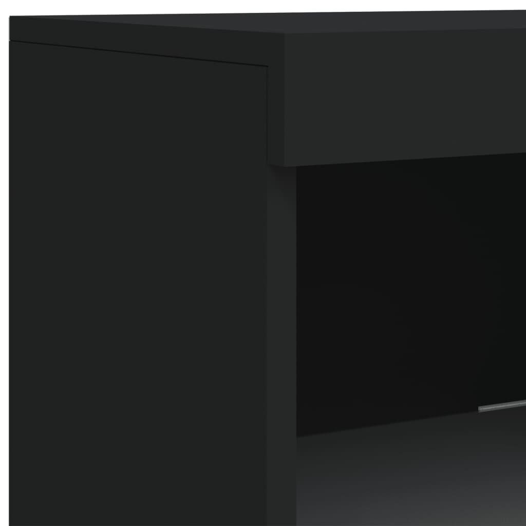 Sideboard with LED Lights Black 41x37x100 cm Price