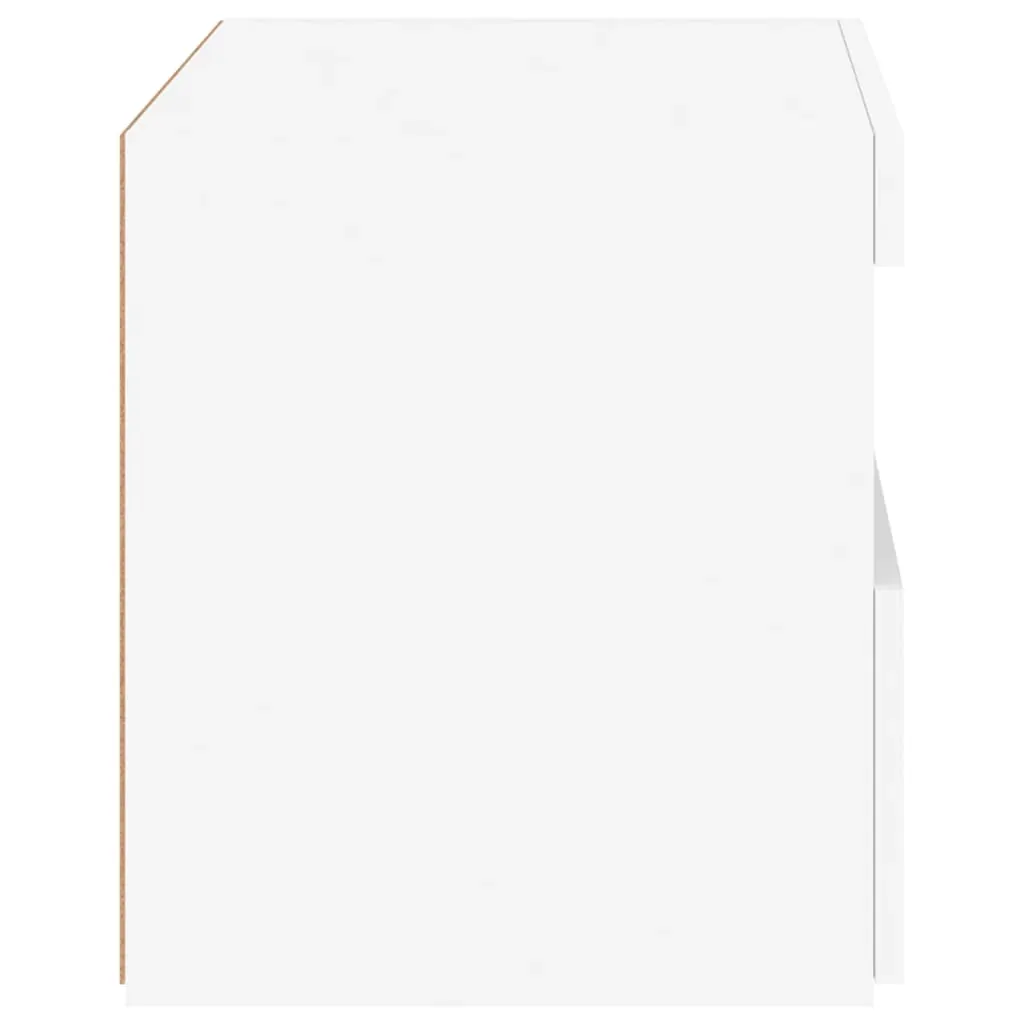 Bedside Cabinet with LED Lights White 50x40x45 cm Price