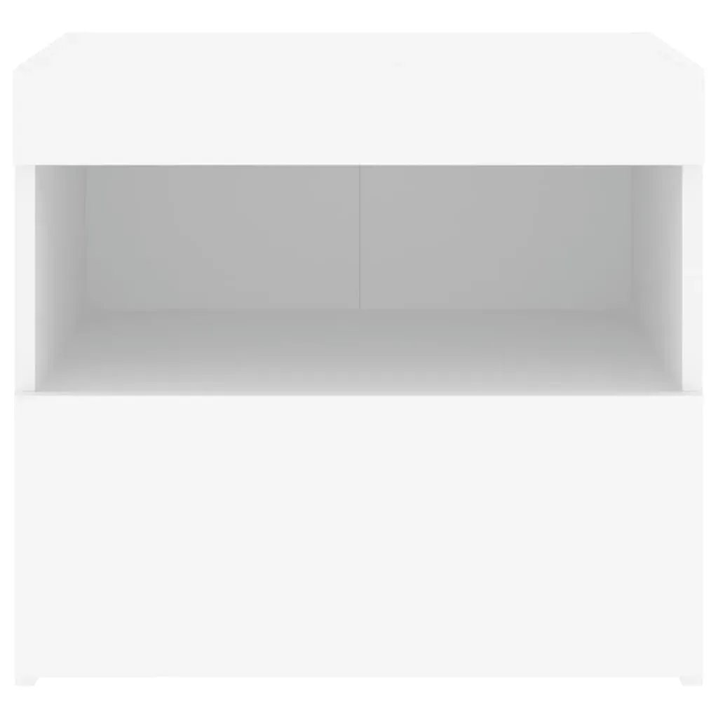 Bedside Cabinets with LED Lights 2 pcs White 50x40x45 cm Price