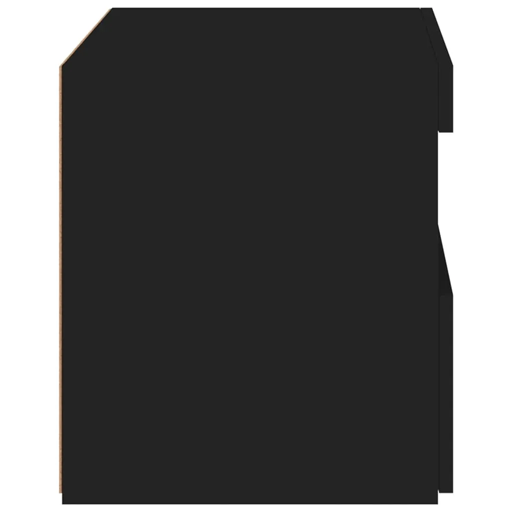 Bedside Cabinet with LED Lights Black 50x40x45 cm Price