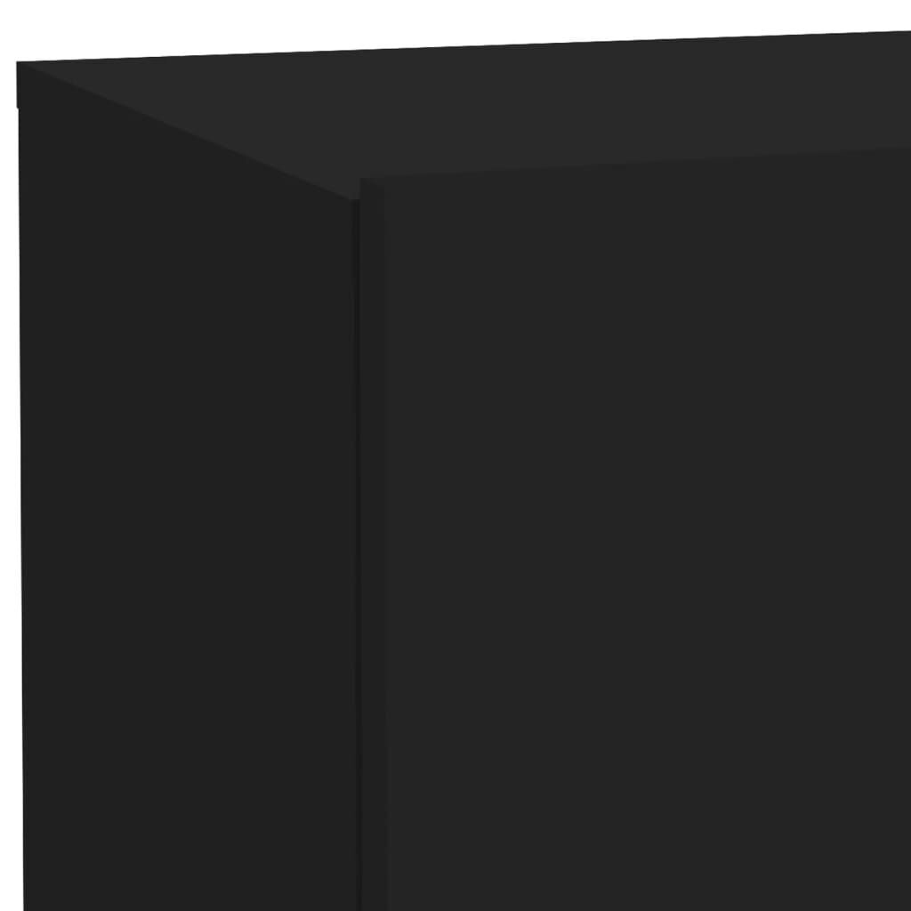 Bedside Cabinet with LED Lights Black 70x36x40.5 cm Price