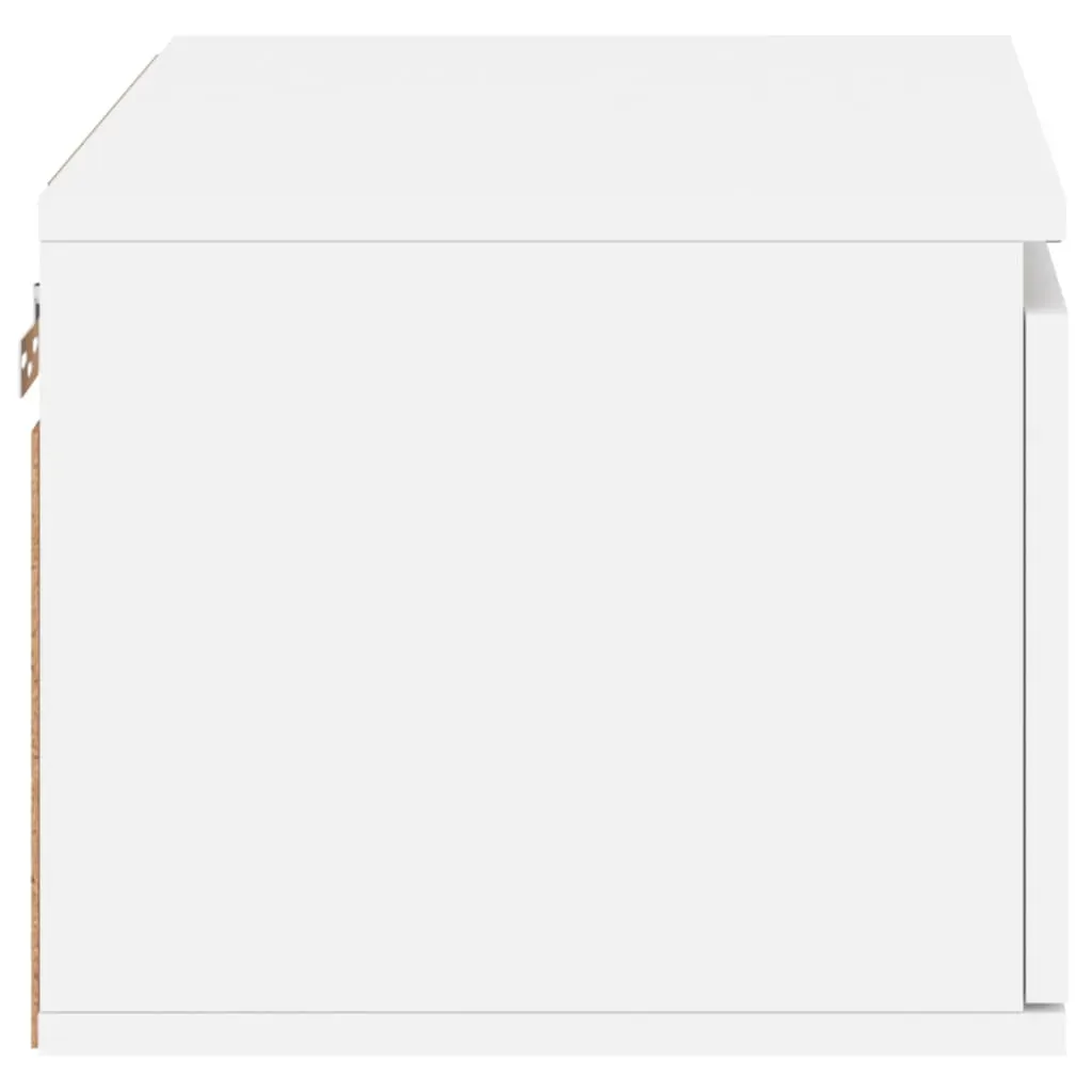 Wall-mounted Bedside Cabinets with LED Lights 2 pcs White Price